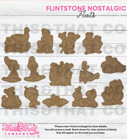 Silicone Mold For Resin |  Nostalgic Caveman Cartoon Flats