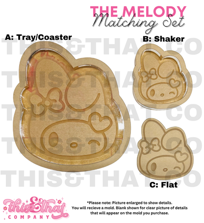 Silicone Mold For Resin | Kawaii Bunny Tray, Shaker, Flat Set