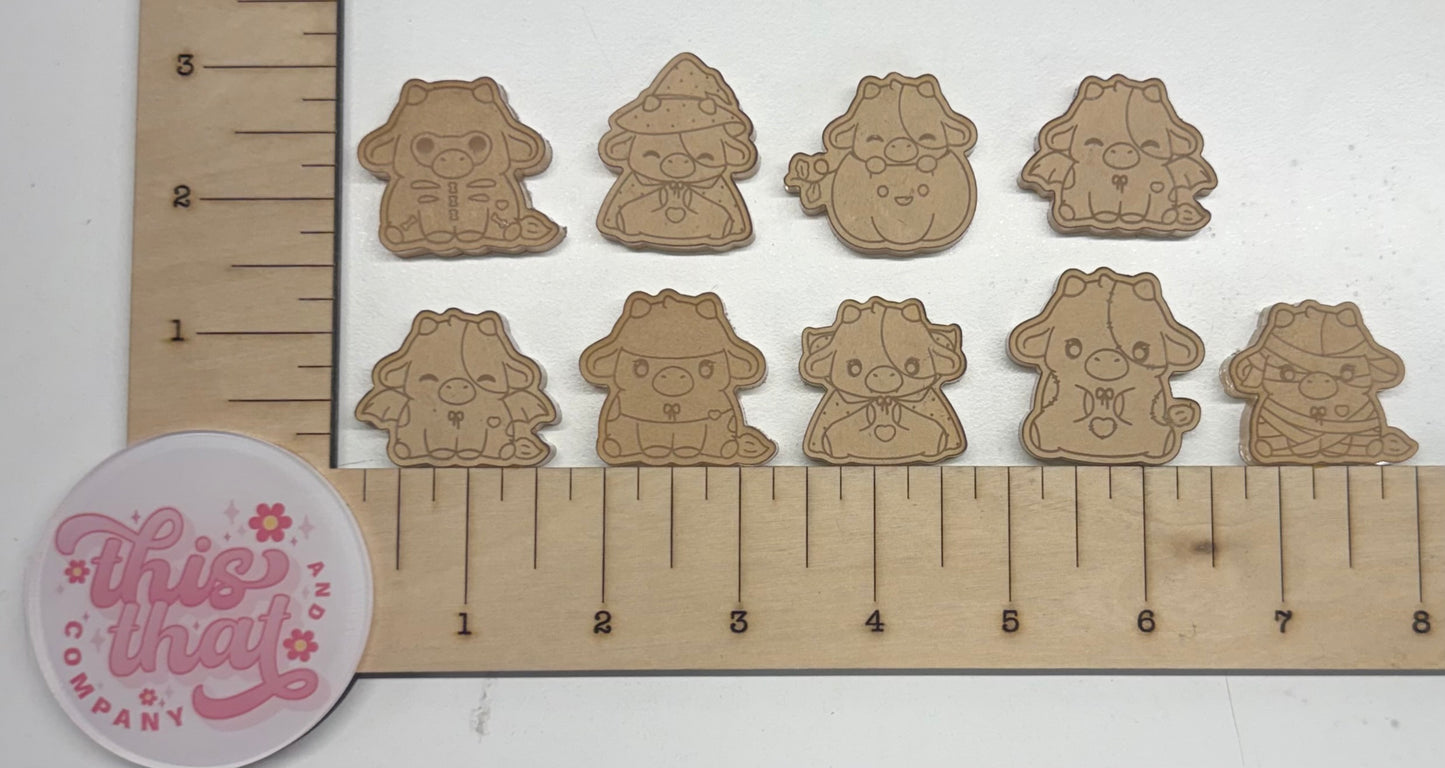 Silicone Mold for Resin | Halloween Cow Flats