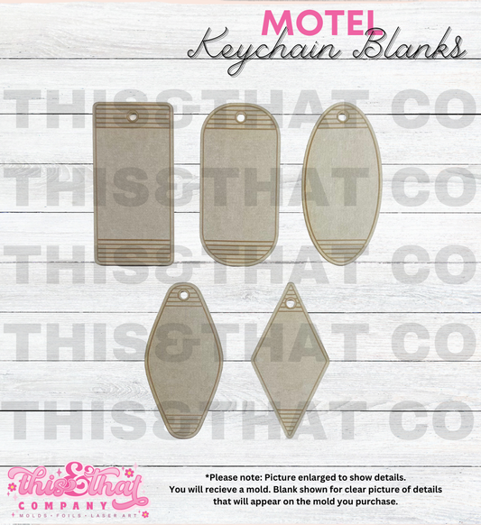 Silicone Mold | Vintage Motel Keychain with Hole