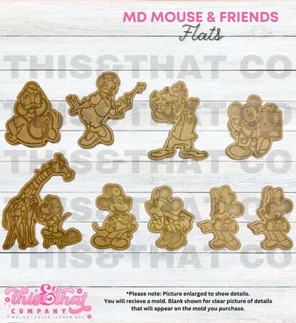 Silicone Mold For Resin | MD Mouse & Friends Flats