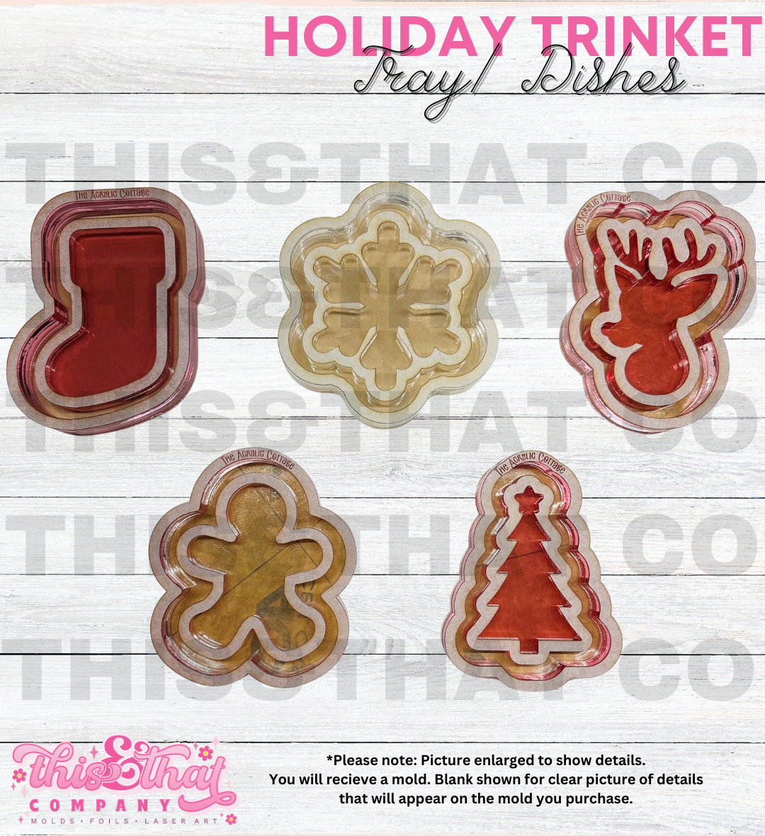 Silicone Mold | Holiday Trinket Trays/ Dishes