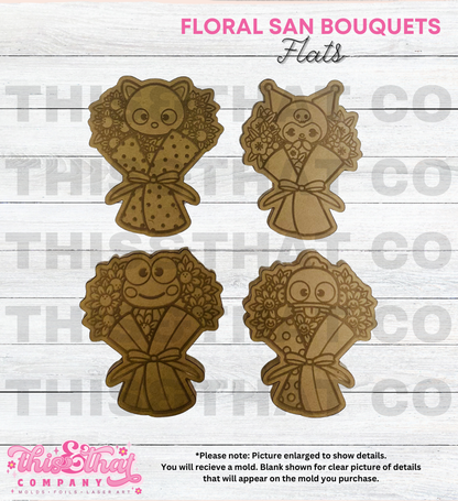 Silicone Mold For Resin | VDay Floral San Bouquet Flats