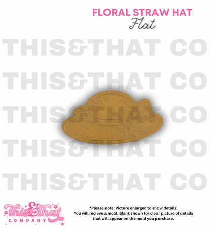 Silicone Mold for Resin | Floral Straw Hat