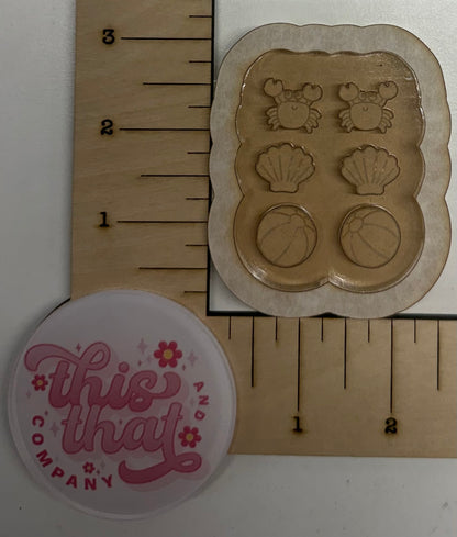 Silicone Mold for Resin | Beach Studs/ Bits