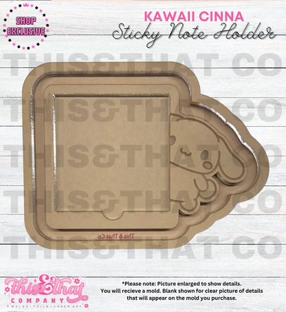 Silicone Mold for Resin | Kawaii San Dog Sticky Note Holder | SHOP EXCLUSIVE