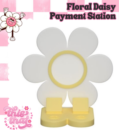 3D Print | Payment Station | FULLY CUSTOMIZABLE | Floral Daisy