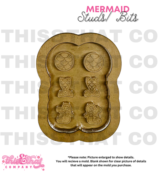 Silicone Mold For Resin | Mermaid Studs/Bits
