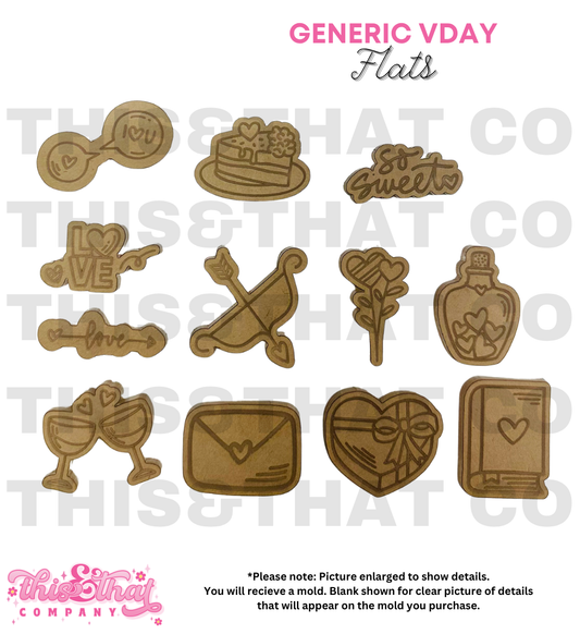 Silicone Mold For Resin | Generic VDay Flats