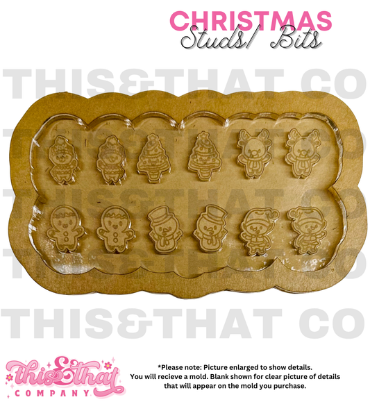 Silicone Mold For Resin | Christmas Cartoon Studs/ Bits
