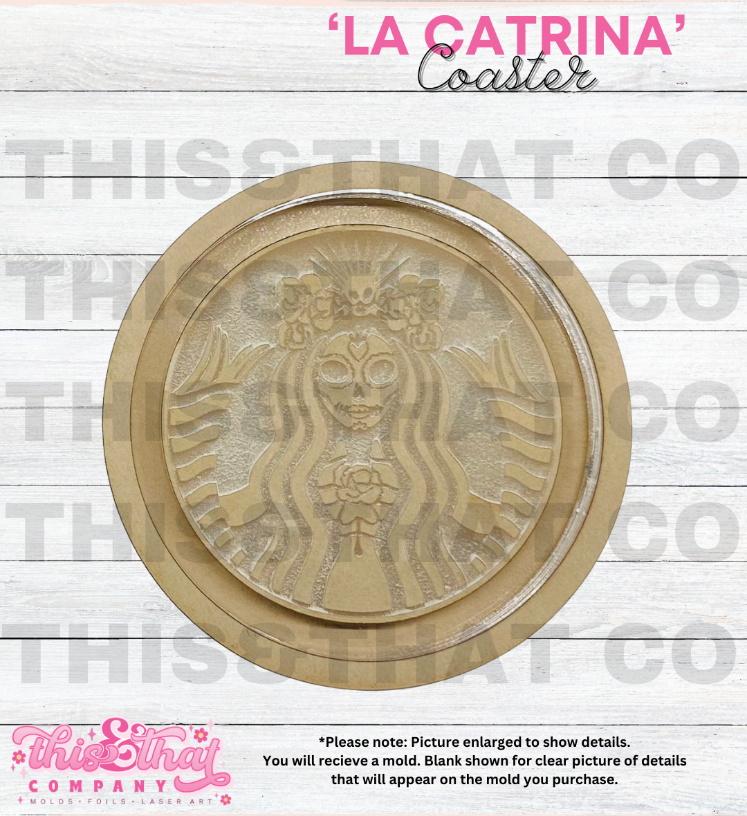 Silicone Mold | La Catrina Siren Cup Coaster