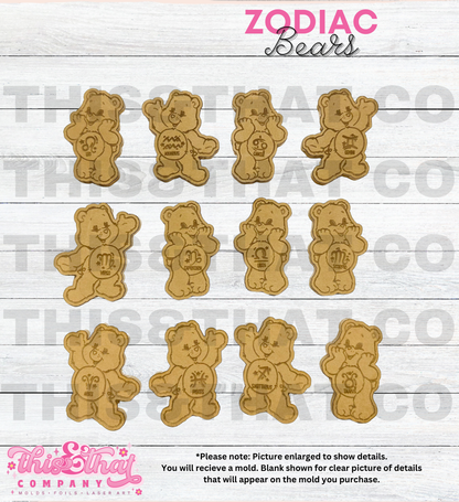 Silicone Mold for Resin | Zodiac Bears