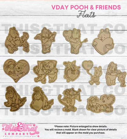 Silicone Mold For Resin | VDay Bear & Friends