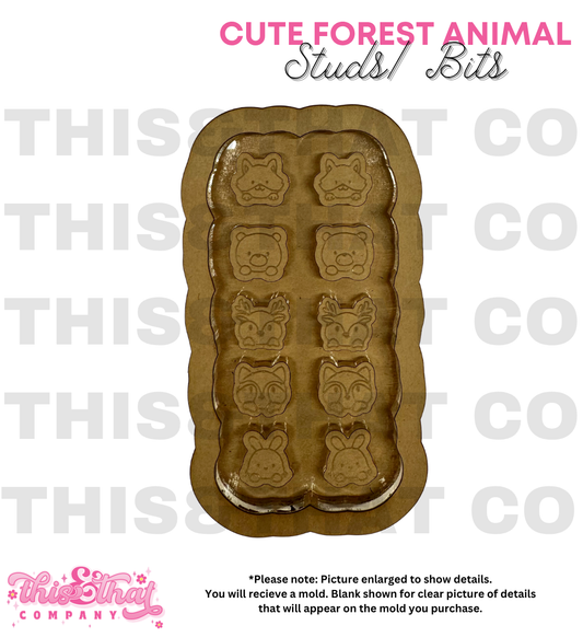 Silicone Mold For Resin | Forest Animal Studs/Bits