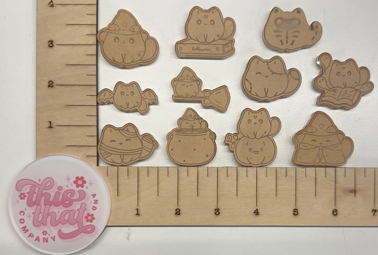 Silicone Mold for Resin | Halloween Cat Flats