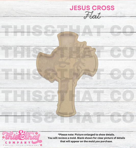 Silicone Mold For Resin | Jesus Cross Flat