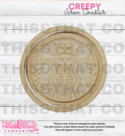 Silicone Mold | Creepy Mermaid Cup Coaster