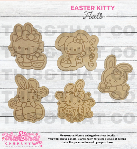 Silicone Mold For Resin |  Easter Kitty