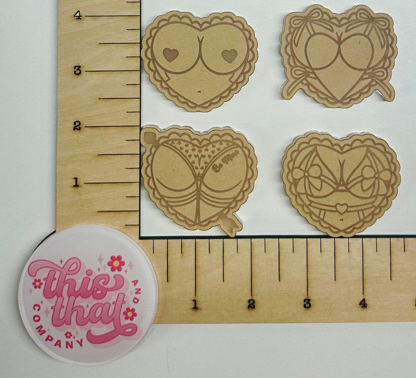 Silicone Mold For Resin |  VDay Heart Shaped Bums & Busts