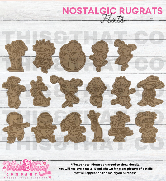 Silicone Mold For Resin | Nostalgic Baby Cartoon Flats