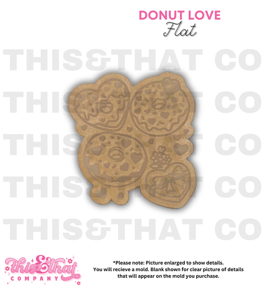 Silicone Mold for Resin | Donut Love Flat