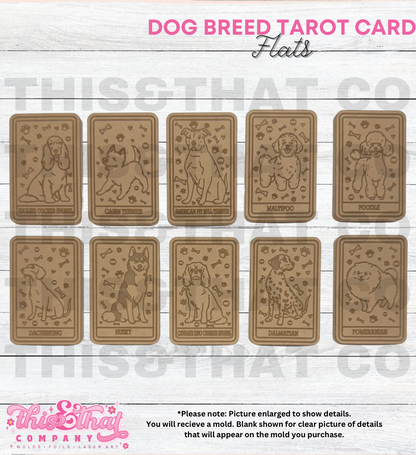 Silicone Mold For Resin | Dog Breed Tarot Card Flats