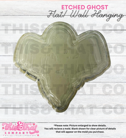 Silicone Mold For Resin |  Etched Ghost Flat/ Wall Hanging