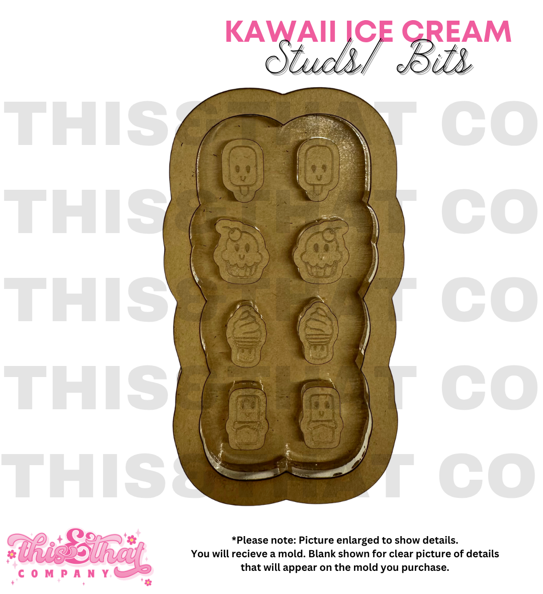 Silicone Mold For Resin | Kawaii Ice Cream Studs/ Bits