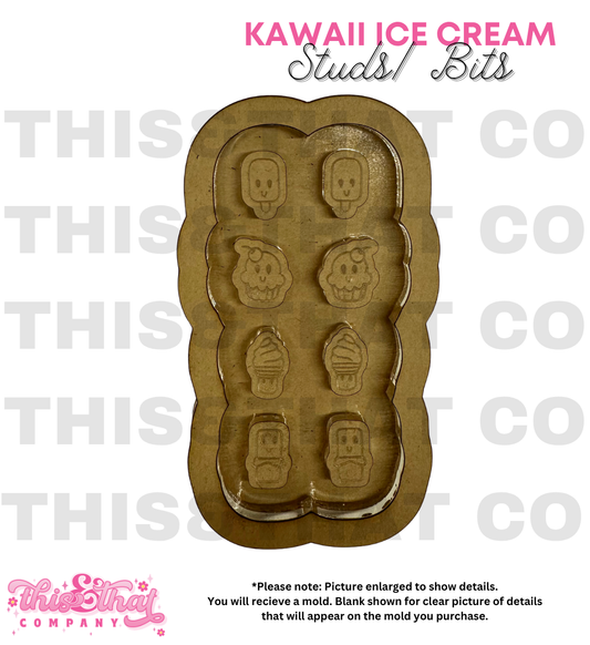 Silicone Mold For Resin | Kawaii Ice Cream Studs/ Bits