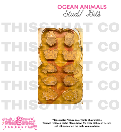 Silicone Mold for Resin | Ocean Animal Studs/ Bits