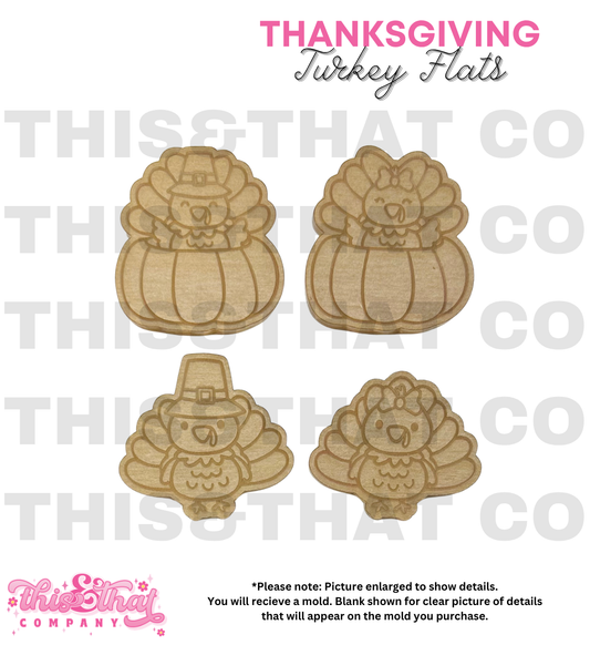 Silicone Mold for Resin | Turkeys and Pumpkins