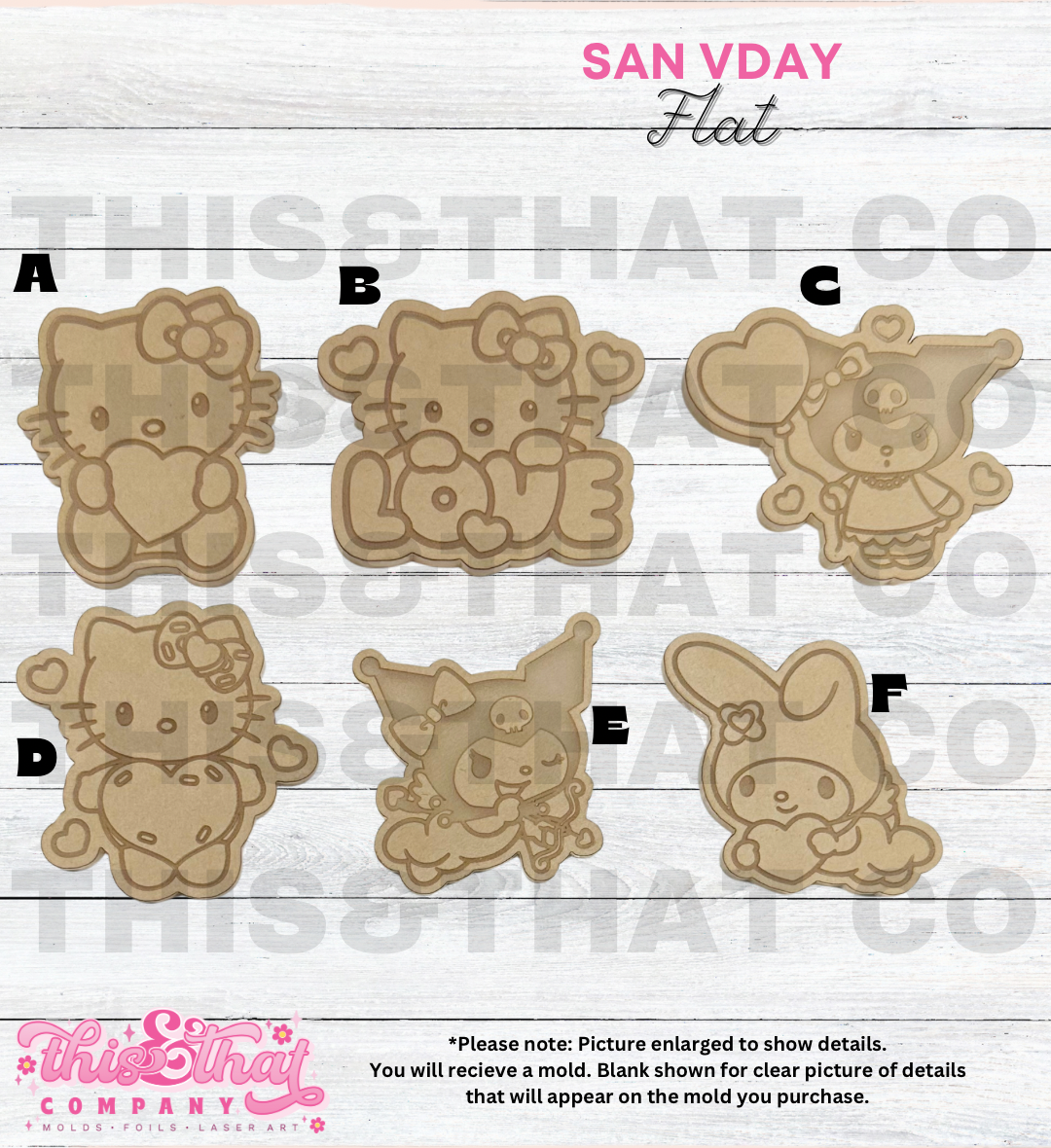 Silicone Mold For Resin | VDay San Friends Flats