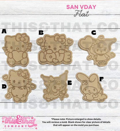 Silicone Mold For Resin | VDay San Friends Flats