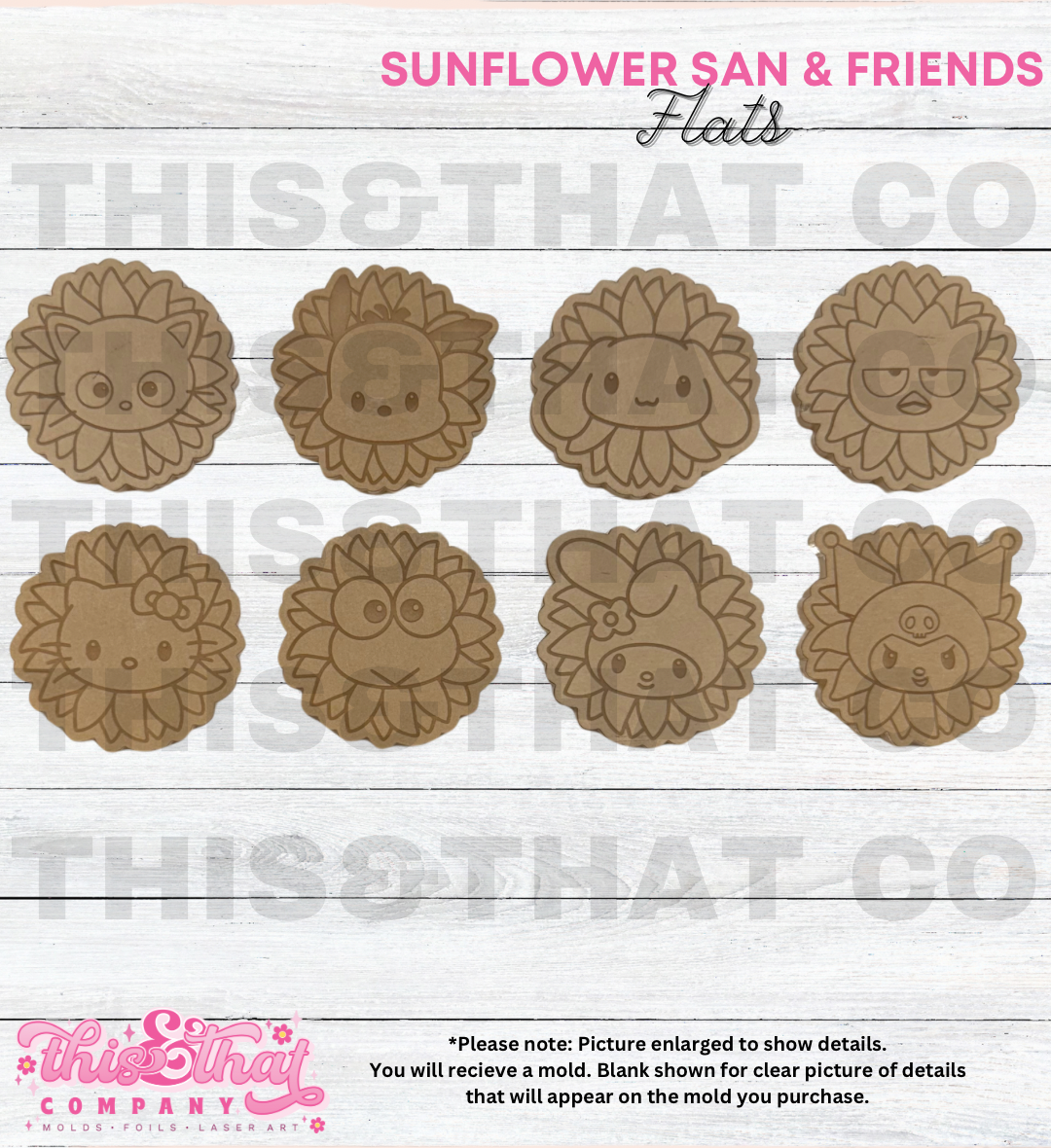 Silicone Mold For Resin | Sunflower San Friends Flats