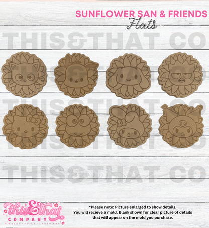 Silicone Mold For Resin | Sunflower San Friends Flats