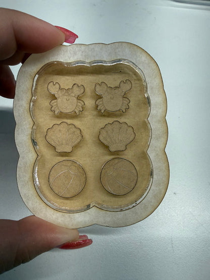 Silicone Mold for Resin | Beach Studs/ Bits