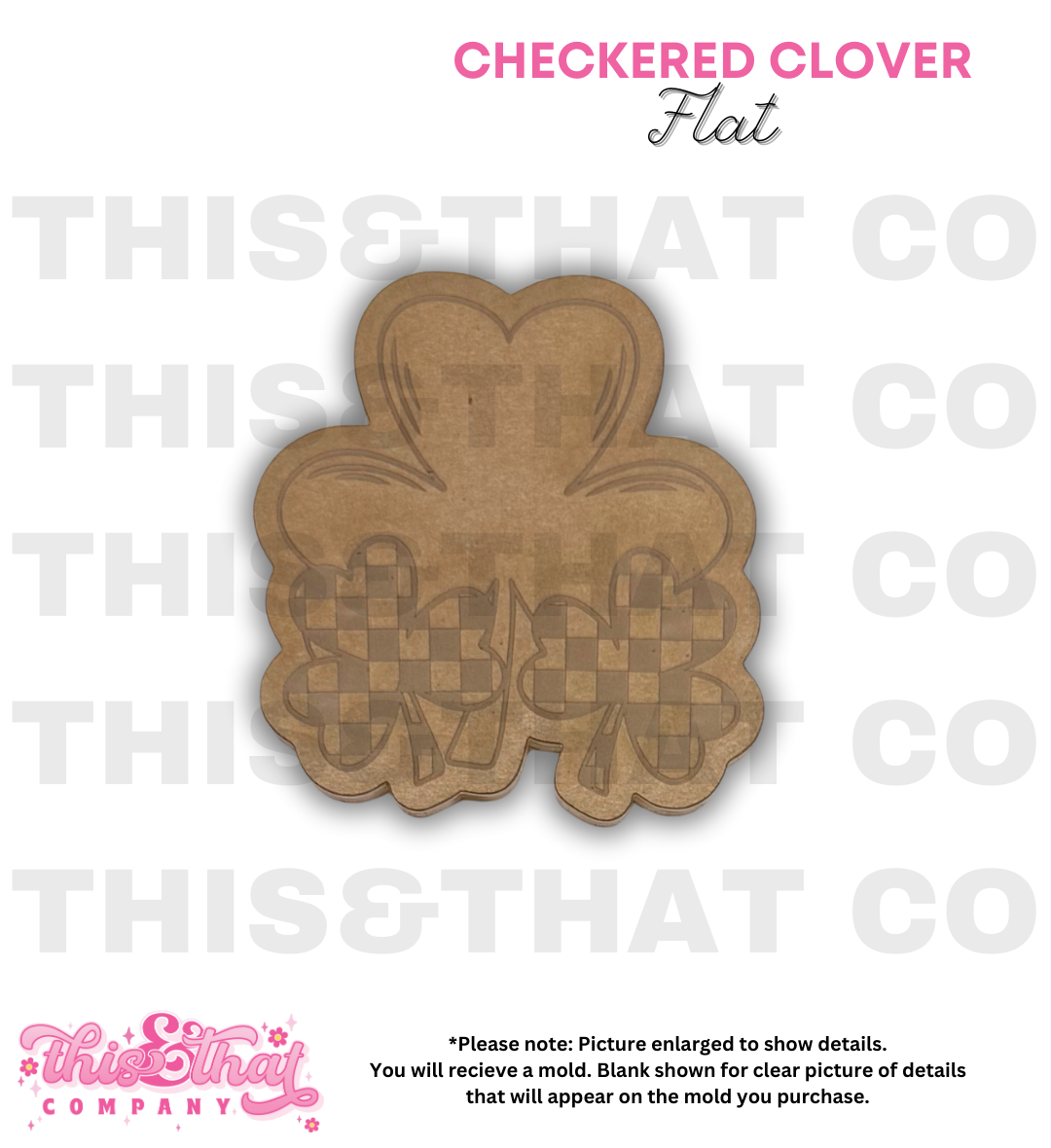 Silicone Mold for Resin | Checkered Clover Flat