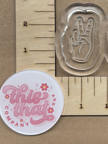 Silicone Mold For Resin | Peace Sign Flat