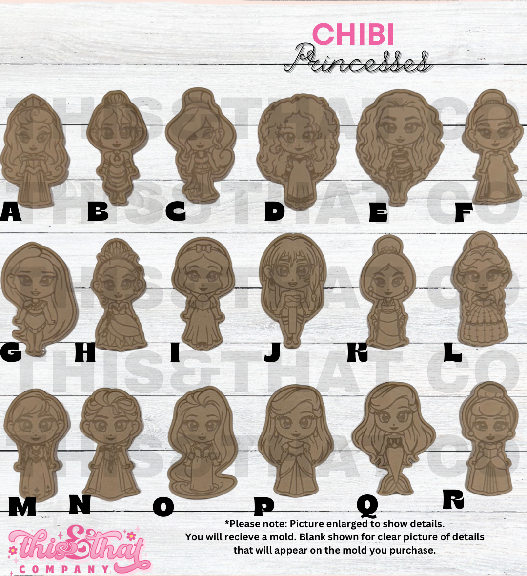 Silicone Mold For Resin | Chibi Princesses