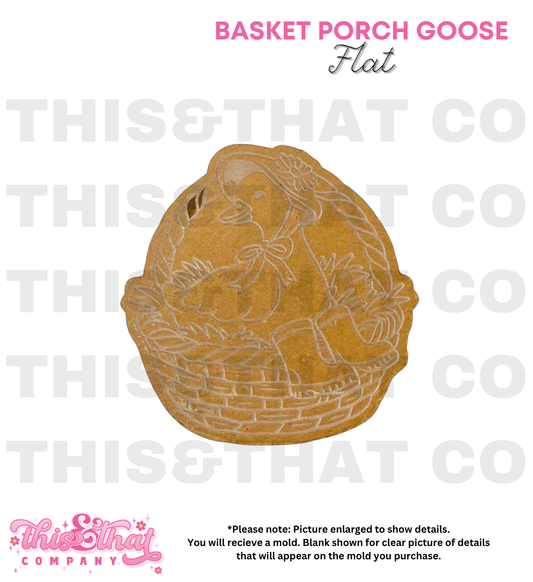 Silicone Mold for Resin | Basket Porch Goose