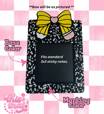 3D Print | Pencil Bow Sticky Note Holder