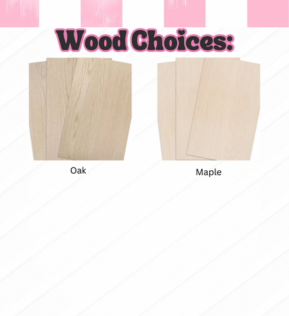 Laser Cut | Engraved Wood Username/ Business Name Watermark