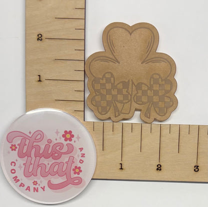 Silicone Mold for Resin | Checkered Clover Flat
