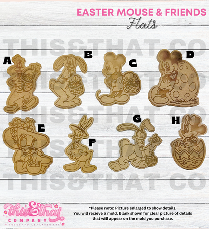 Silicone Mold For Resin | Easter Mouse & Friends Flats