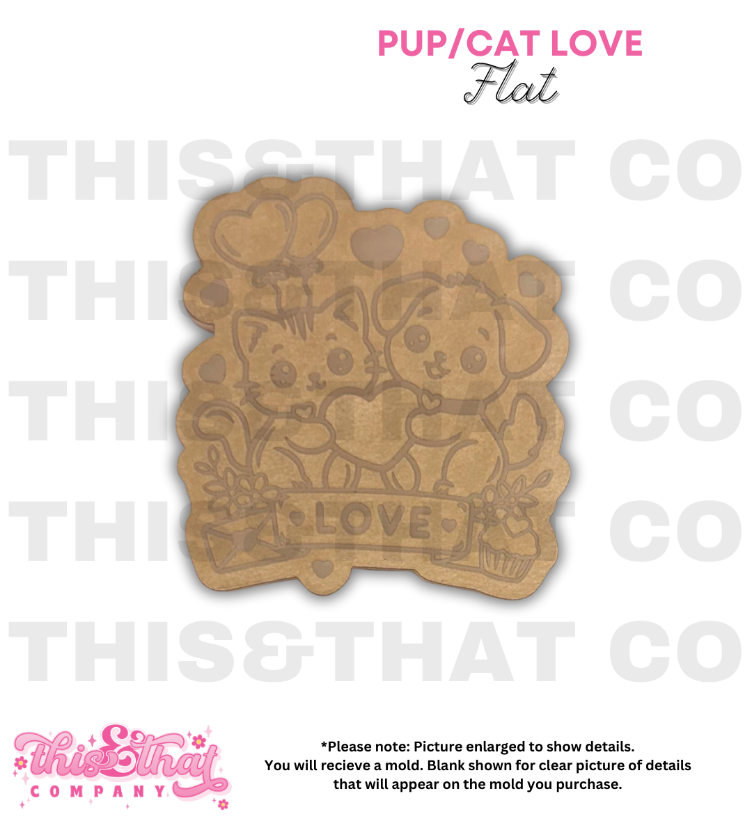 Silicone Mold for Resin | Puppy/ Cat Love Flat