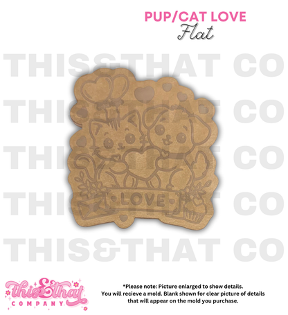 Silicone Mold for Resin | Puppy/ Cat Love Flat