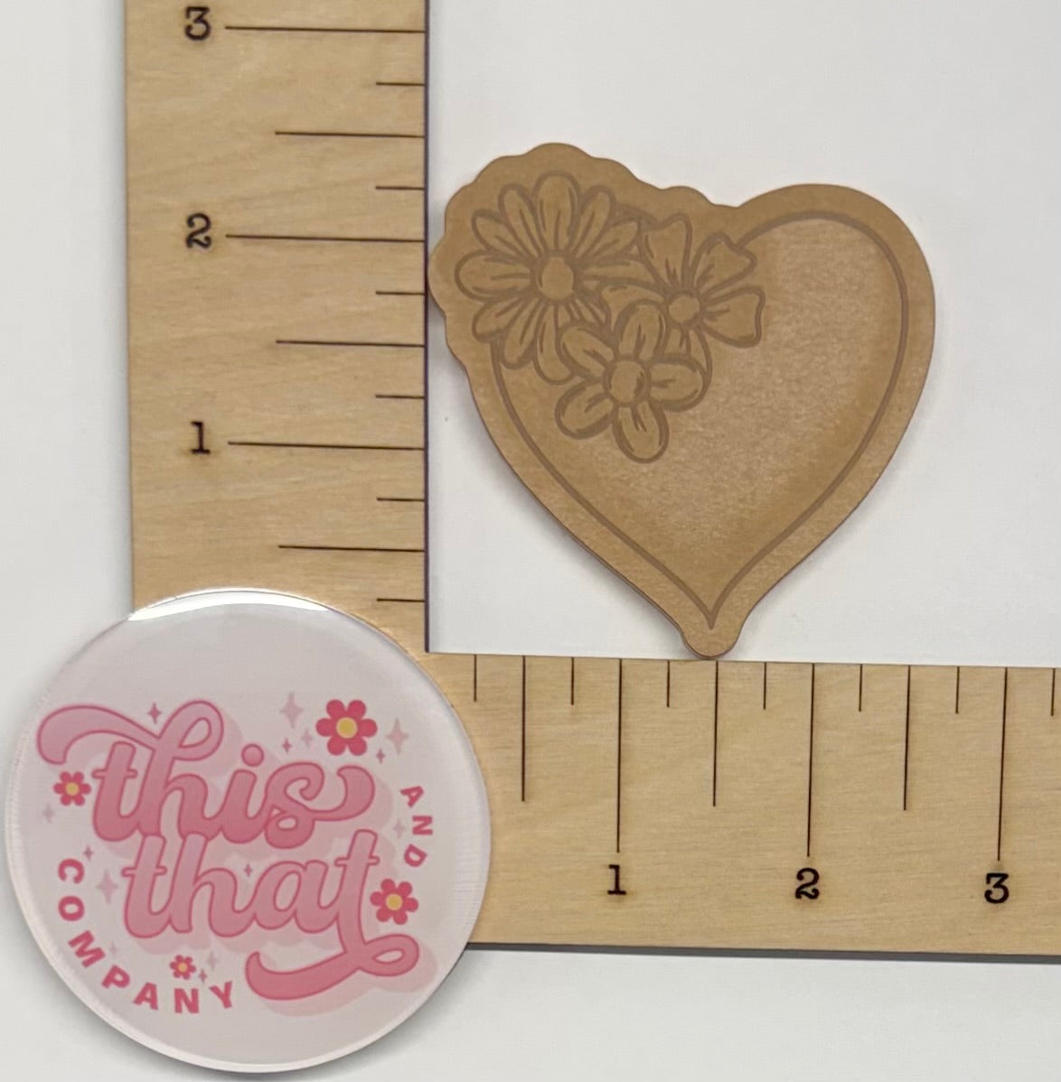 Silicone Mold for Resin | Floral Heart Flat