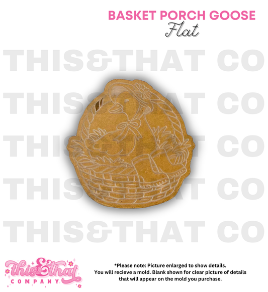 Silicone Mold for Resin | Basket Porch Goose