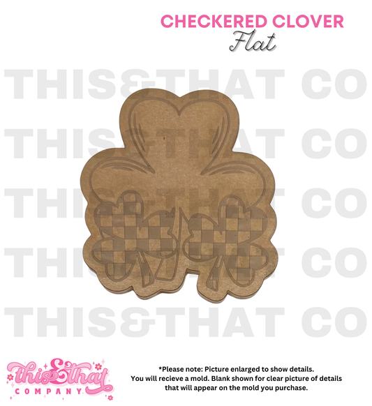 Silicone Mold for Resin | Checkered Clover Flat