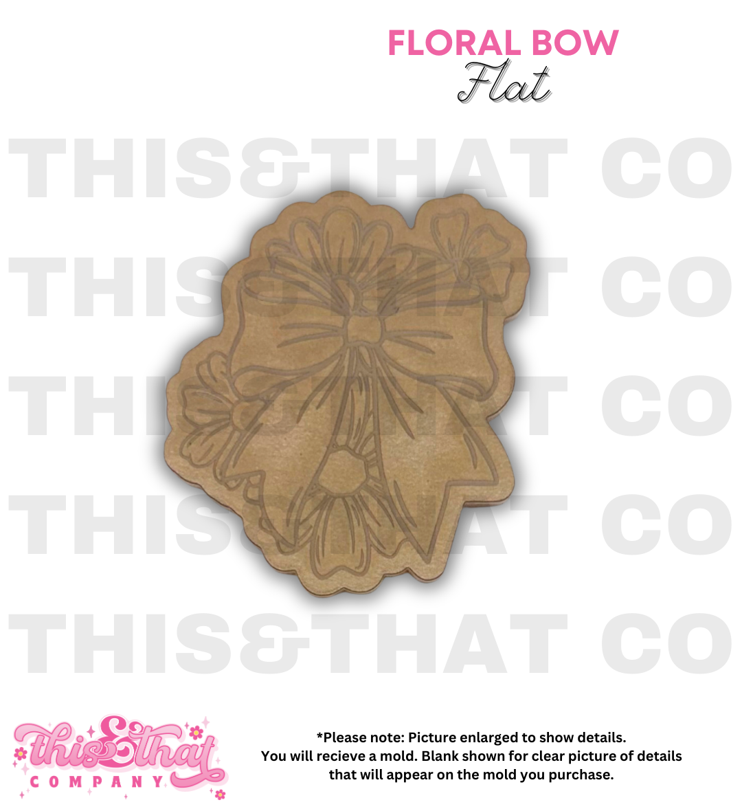 Silicone Mold for Resin | Floral Bow Flat